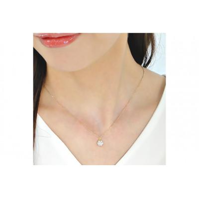 ふるさと納税 韮崎市 ネックレス K18YG イエローゴールド ダイヤモンド 0.3ct フラワー【f024-k18yg】 |  | 02