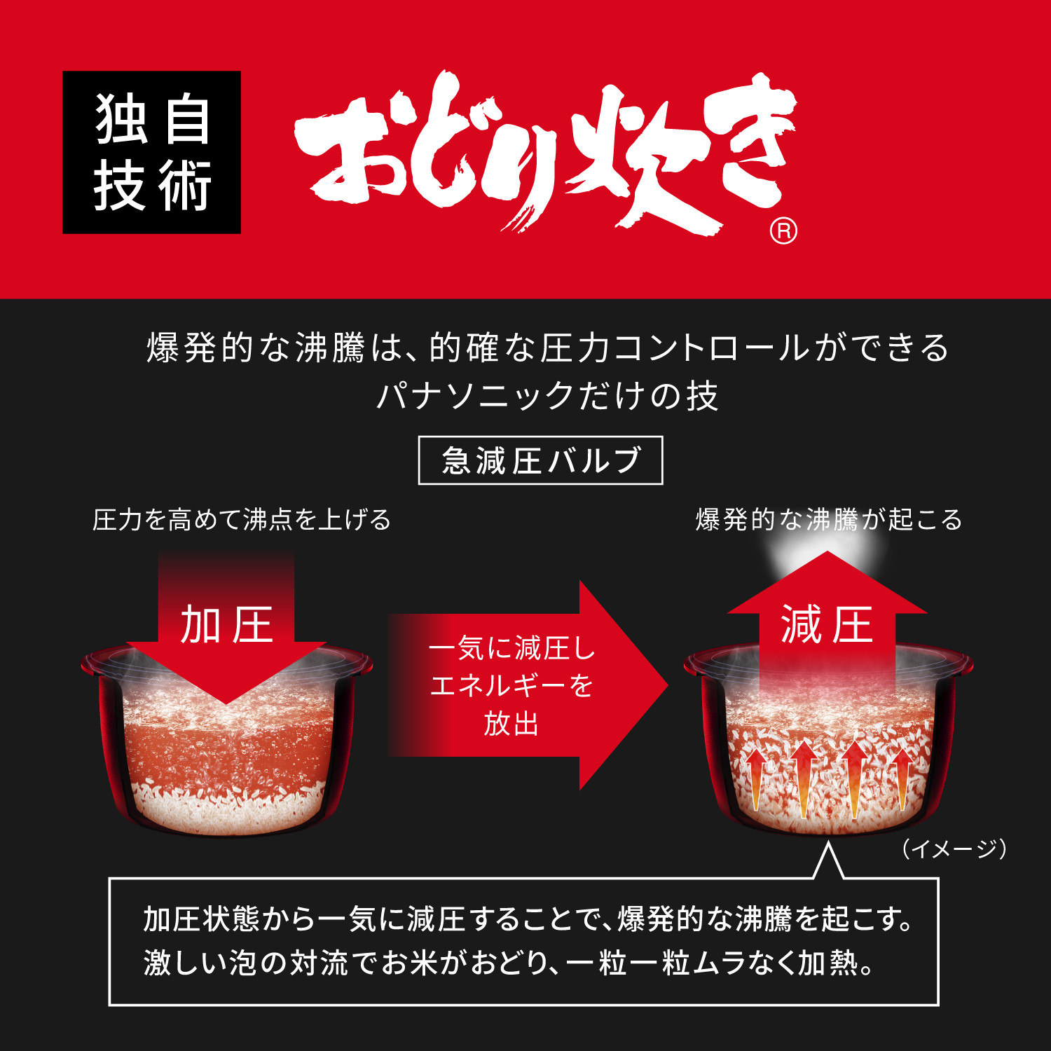 パナソニック 可変圧力IHジャー 炊飯器 おどり炊き 5.5合 SR-N310D-W 炊飯容量1.0L ホワイト