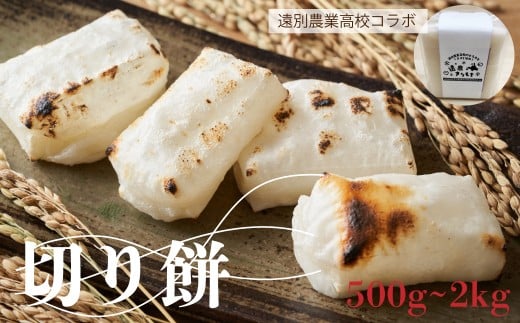 【12月25日決済分まで年内発送】遠別農業高校コラボ　切り餅　約1kg｜生徒が育てた授業収穫品