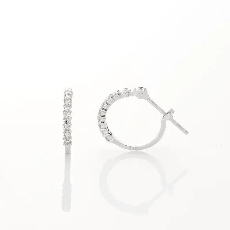 アルカンシェル K18WG ダイヤ フープピアス（計0.20ct）【鑑別書付き】
