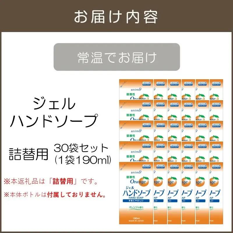 ジェルハンドソープ 詰替用 190ml×30袋【A2-146】