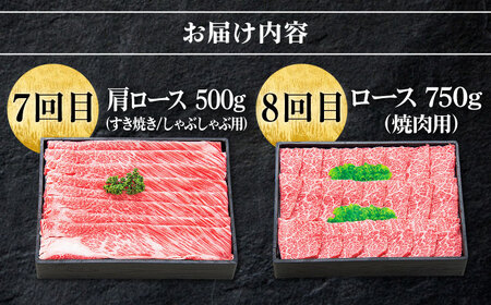 【全8回定期便】 特選 壱岐牛 月イチ ご褒美 定期便 《壱岐市》【太陽商事】 ステーキ サーロイン モモ 焼肉 すき焼き しゃぶしゃぶ [JDL093] 250000 250000円  コダワリすき