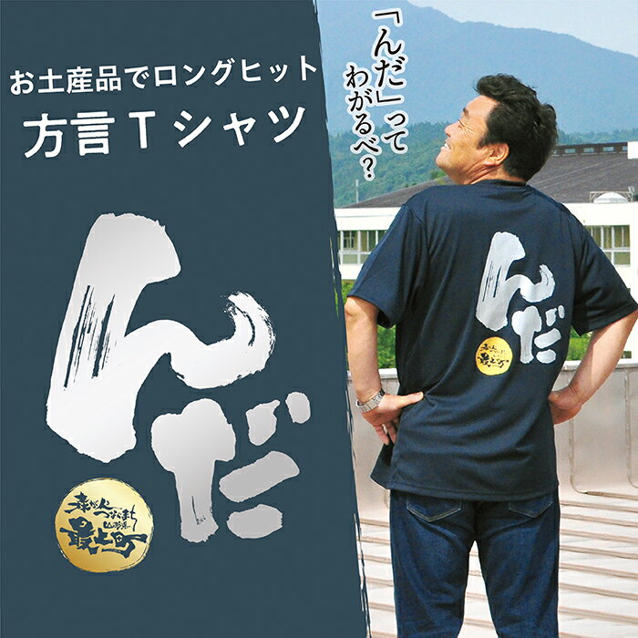 【ふるさと納税】方言Tシャツ【んだ】