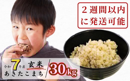 【令和7年産】あわくら源流米 あきたこまち 玄米 30kg｜西粟倉村産・昼夜寒暖差が育む甘み｜ふるさと納税 K-bd-AEIA