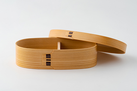 290P6002 【大館曲げわっぱ】小判弁当スリム 【配送日指定不可】