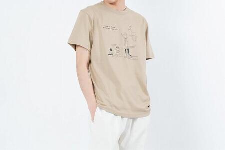《2》【KEYMEMORY鎌倉】Sea heartイラストTシャツ BEIGE