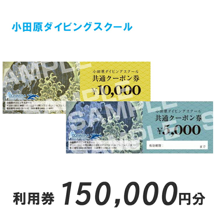 小田原ダイビングスクール共通クーポン券 150,000円分【 神奈川県 小田原市 】