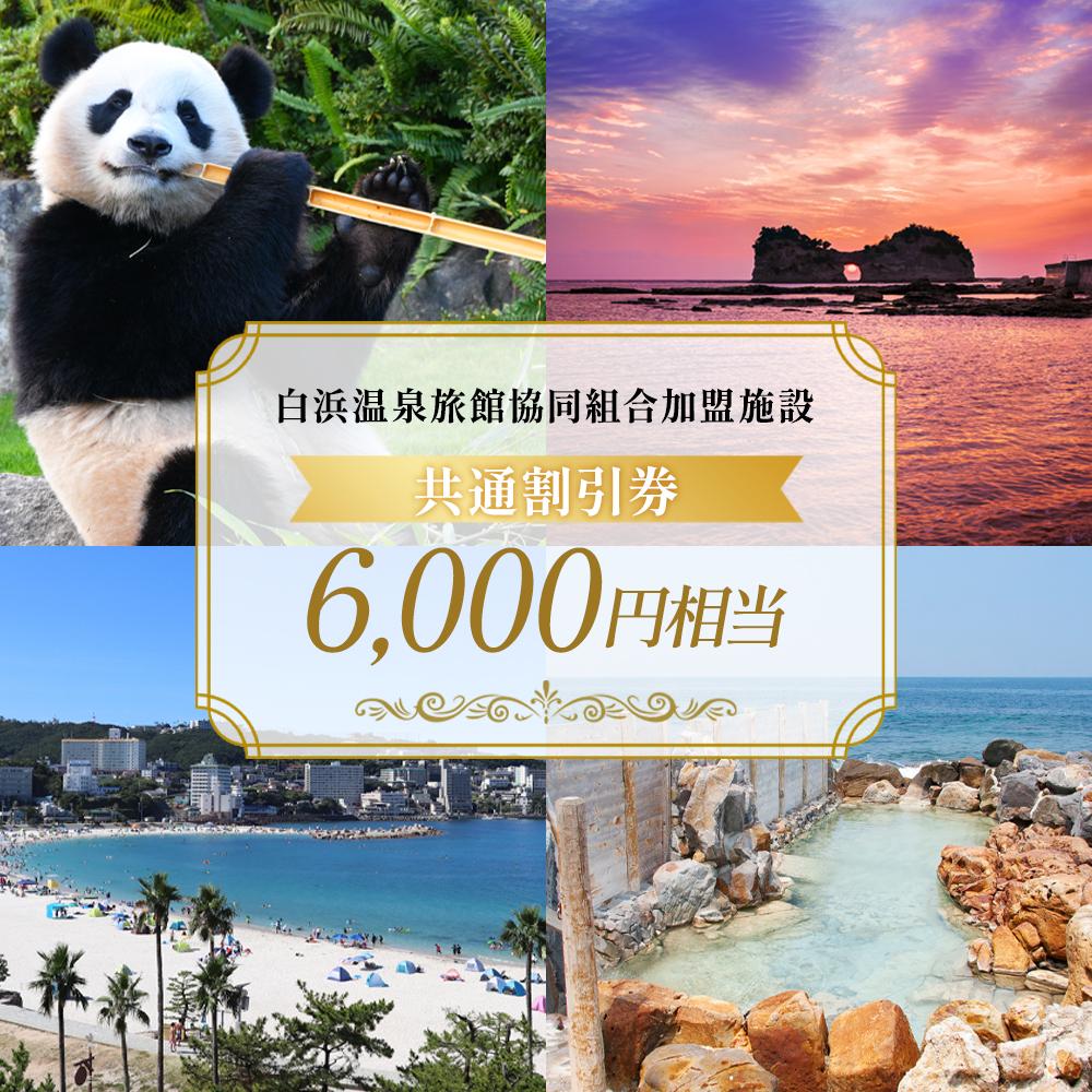 【ふるさと納税】白浜温泉旅館協同組合加盟施設 共通宿泊割引券 6000円相当