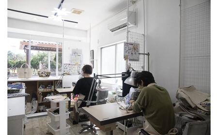 琉球帆布 アートパンプキンバッグ 【ふくふくシークヮーサー】