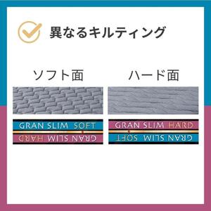 セミダブルサイズ 薄型ポケットコイルマットレス グランスリム エッジブロック 両面仕様 体圧分散 国産 日本製 【ブラック】