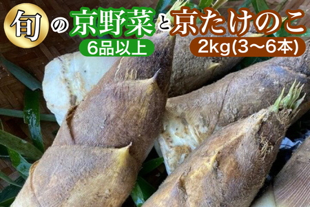 【予約受付・期間限定】京たけのこ 2kg と 旬の京野菜 （6品以上）詰合せ《筍 春 野菜》※2024年4月中旬～下旬頃発送予定※北海道・沖縄・離島への配送不可※着日指定不可