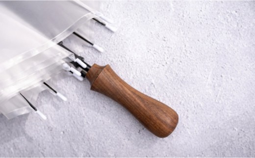 
            ビニール傘 木製ハンドル グリップス 完成品（傘とグリップス取り付けた状態）Bタイプ：エッジ ロゴ無し
          