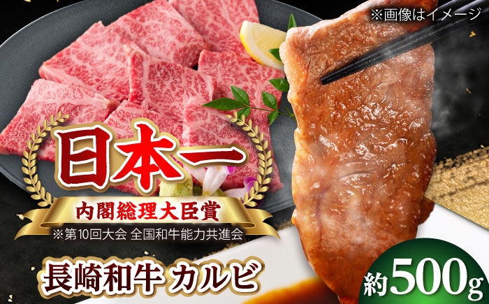 
                  【大自然の贈り物！】長崎和牛 カルビ 約500g【ながさき西海農業協同組合】 [DBV001] [DBV001]
                