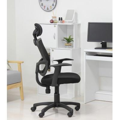 ふるさと納税 海南市 メッシュハイバックチェア肘付 オフィスチェア 黒 23382 |  | 02