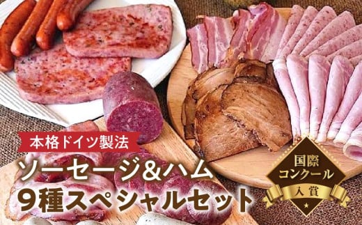 
             【国際コンクール入賞】本格ドイツ製法 ソーセージ＆ハム9種スペシャルセット | 肉 ソーセージ ハム ドイツ 美味しい ギフト おすすめ 送料無料 東京 八王子
          