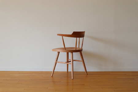 ヨンザーチェア ブラックチェリー(1脚) 椅子 いす ダイニング チェア ハーフアーム 木製 受注生産 【uj-CY011-A】【平山日用品店】