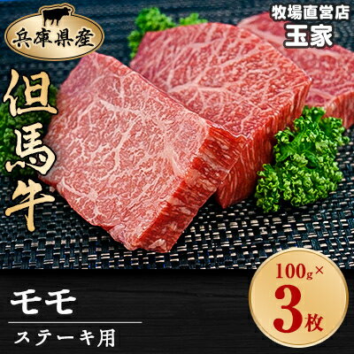 【ふるさと納税】但馬牛ステーキ　モモ肉　100g×3枚　兵庫県産　国産【配送不可地域：離島】【1044906】
