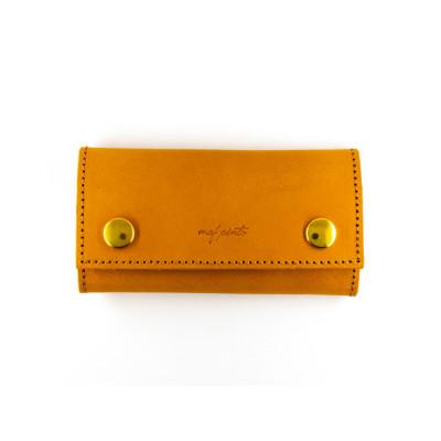 ふるさと納税 大川市 maf pinto キーケース カード収納付 本革 イエロー