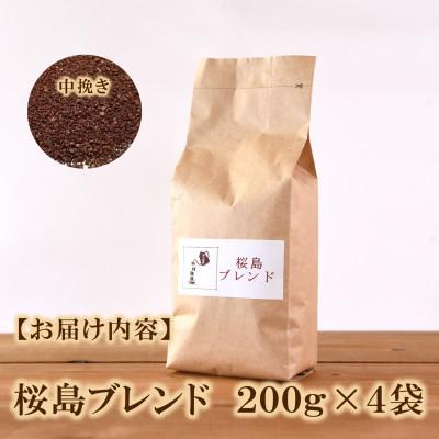 ふるさと納税 三股町 ブレンドコーヒー桜島　200g×4袋(中挽き)【MI488】 |  | 03
