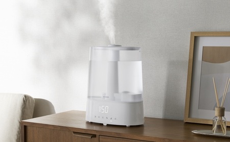 上給水超音波ハイブリッド加湿器 AHM-HUT55A-W ホワイト 加湿器 アイリスオーヤマ ハイブリット加湿器 卓上 おしゃれ 6L ハイブリット式 オフィス 寝室 上から給水 上部給水 タンク付き