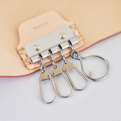 ふるさと納税 七尾市 【本革】キーケース/4連キーリング付/キャメル/ハンドメイド |  | 03