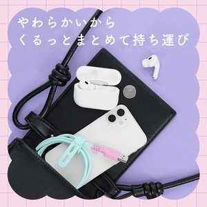 バイカラーケーブル USB-C to USB-C 60W iPhone16e 16 15 Android各種 iPad Macbook しなやか 絡まない 急速充電 PD60W データ転送 ケーブルバ