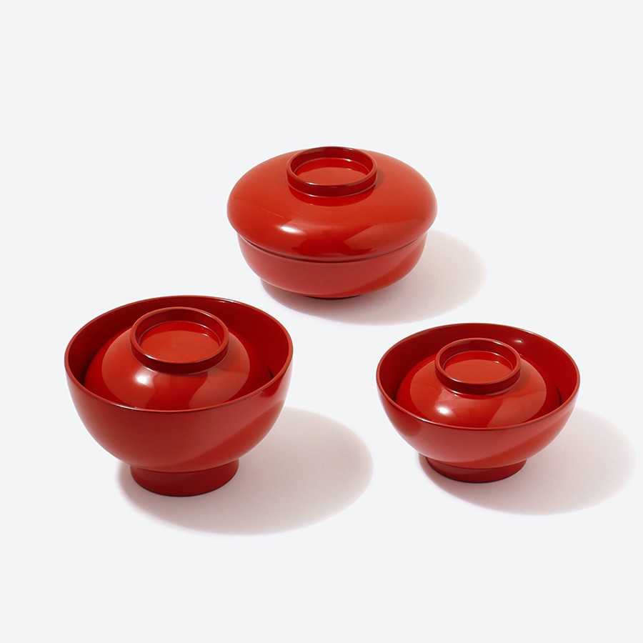 ＜中島忠平漆器店＞お食い初め膳　男の子用（朱）