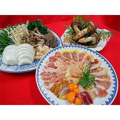 ふるさと納税 亀岡市 ＜丹波四季菜料理 宮本屋＞期間限定 京都・亀岡の特上シャモすき焼きと特選松茸セット 2〜3人前