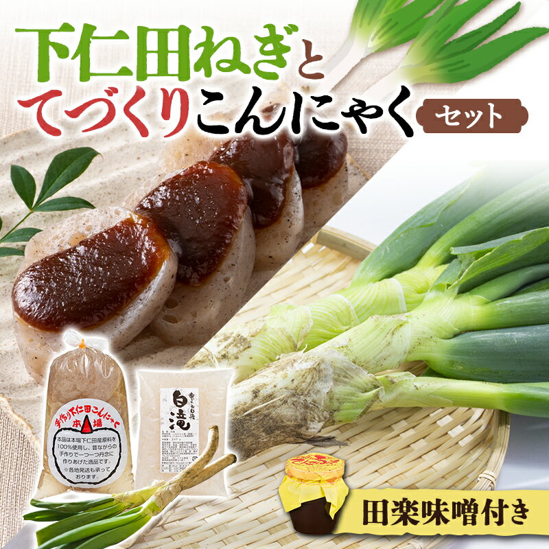 【ふるさと納税】下仁田ねぎと手作りこんにゃくセット とろける 甘い ねぎ ネギ 葱 王様ねぎ 殿様ねぎ 特産 栄養たっぷり ブランド 上州ねぎ すきやき ダイエット こんにゃく 美肌 糖質制限 ローカロリー F21K-247