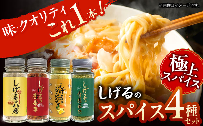 しげるの４本セット　/　スパイス　ジンジャー　肉　肉専門　オニオン　/　諫早市　/　株式会社飯盛グリーン開発 [AHCY018]