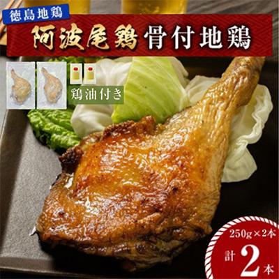 ふるさと納税 海陽町 【冷凍】阿波尾鶏 骨付地鶏 2本入り(鶏油付き) MMTD4