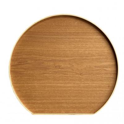 ふるさと納税 海南市 半月盆 木製 白木 尺二 36cm トレー 和食