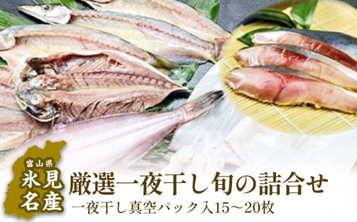 氷見産厳選一夜干し旬の詰合せ　| 干物 産地直送 一夜干し 干物セット 国産 富山 詰め合わせ 小分け 旬 新鮮 おつまみ おかず 簡単調理 焼魚 冷凍