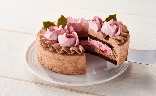 【卵・乳製品・小麦粉不使用】ラズベリーショコラホールケーキ(ヴィーガン対応)