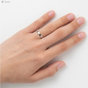 純チタン平打リング (幅3mm) 14号 | アクセサリー リング