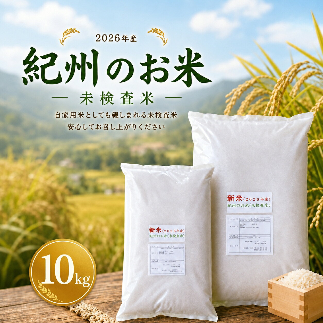 【ふるさと納税】 新米 和歌山 の お米 ( 白米 ) 10kg 2026年産 (未検査米)/産地直送 米 こめ ご飯 ごはん ※順次発送