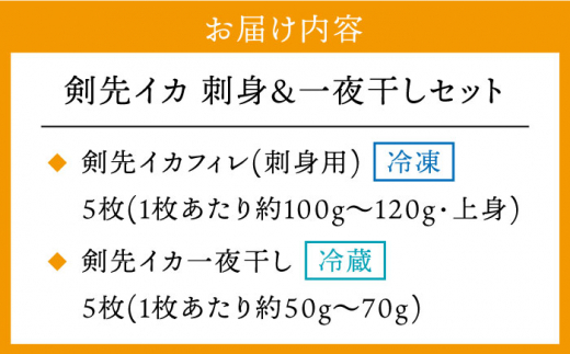 剣先イカ 刺身&一夜干しセット《壱岐市》【一支國屋】[JCC009] 海鮮 烏賊 イカ いか 刺身 刺し身 お刺身 ケンサキイカ 干物 ひもの 魚介 海産物 海鮮 おつまみ 18000 18000円 