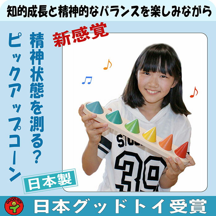 【ふるさと納税】木のおもちゃ/精神状態を測るピックアップコーン psc / 型はめ 知育玩具 日本製 1歳～100歳 高齢者 老人 リハビリ バリアフリー おしゃれ 誕生日ギフト～出産祝い 男の子 女の子 頭の体操 ゲーム 木製 玩具療法　お届け：15日以内に発送予定