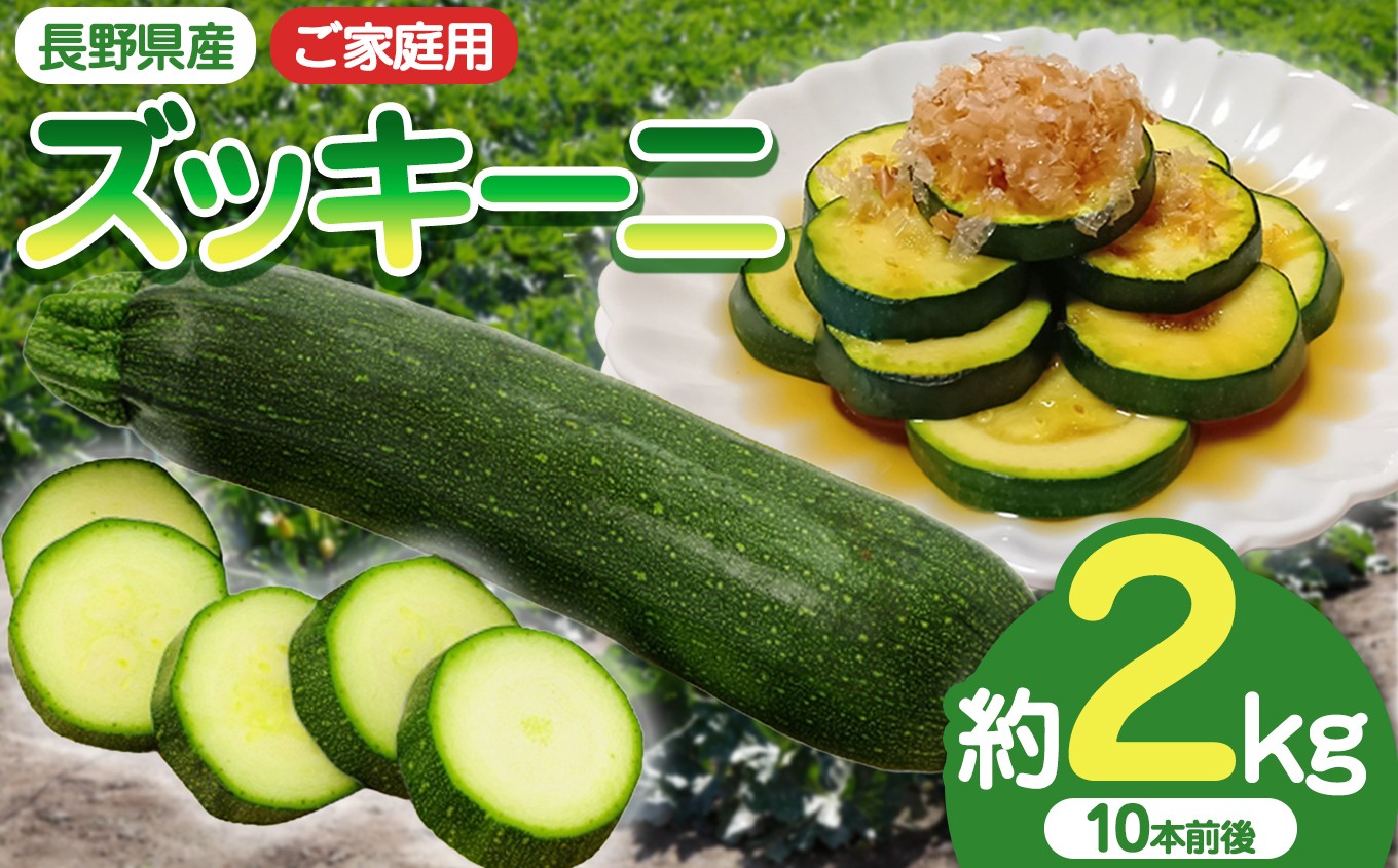 
                  ズッキーニ 信州産 ズッキーニ ご家庭用 約2kg ｜ ズッキーニ 野菜 収穫 鮮度 料理 伊那 伊那産 長野県 信州 ふるさと納税【008-30】
                