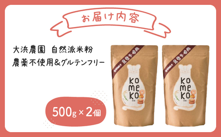 ⼤浜農園 ⾃然派⽶粉 1kg 農薬不使⽤＆グルテンフリー【お菓子・焼き菓子・グルテンフリー・米粉・パンケーキ】