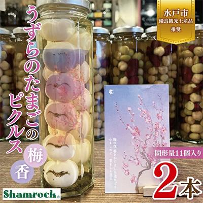 ふるさと納税 水戸市 【水戸市有料観光土産品】Shamrock うずらのたまごのピクルス 梅香 2本