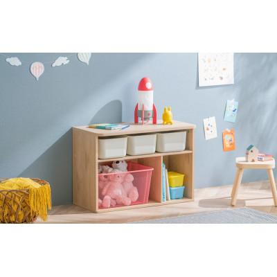 ふるさと納税 大河原町 収納棚 ラウンドシェルフ ロータイプ ナチュラル/ライトベージュ アイリス[53753086] |  | 02