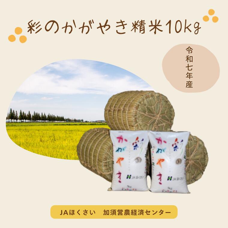 【ふるさと納税】【令和7年産】加須市産　彩のかがやき　精米10kg