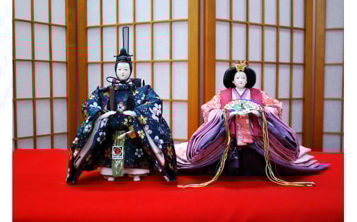 京都西陣織金襴・立雛［森田人形製作］雛人形 ひな人形 No.326