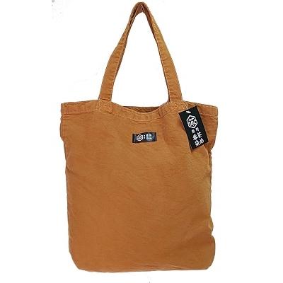 ふるさと納税 熊野市 熊野番茶染めキャンバストートバッグ　ヤマブキ色(チタン媒染)