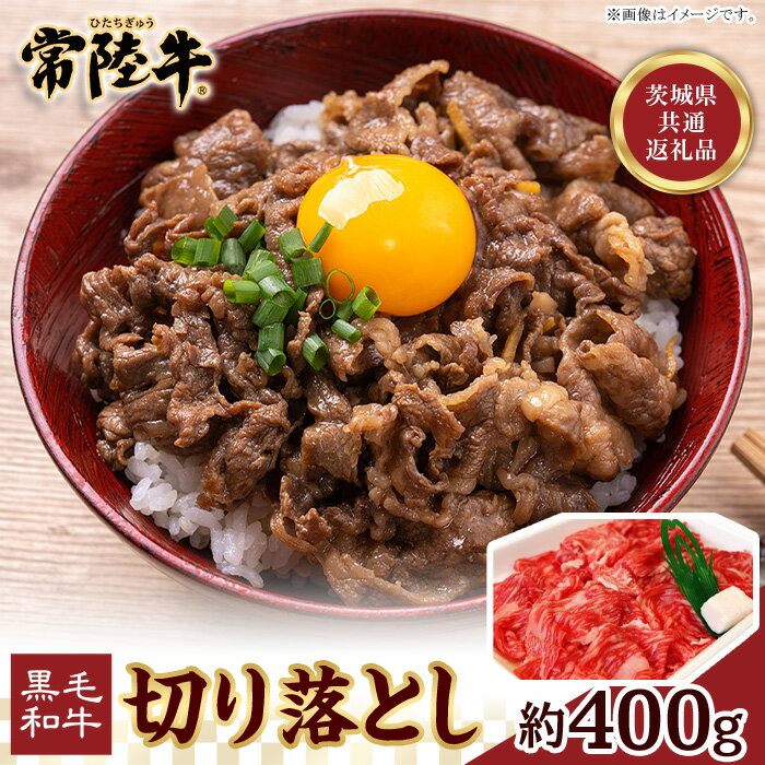 【ふるさと納税】113 茨城県産 黒毛和牛 常陸牛 切り落とし 400g【茨城県共通返礼品】