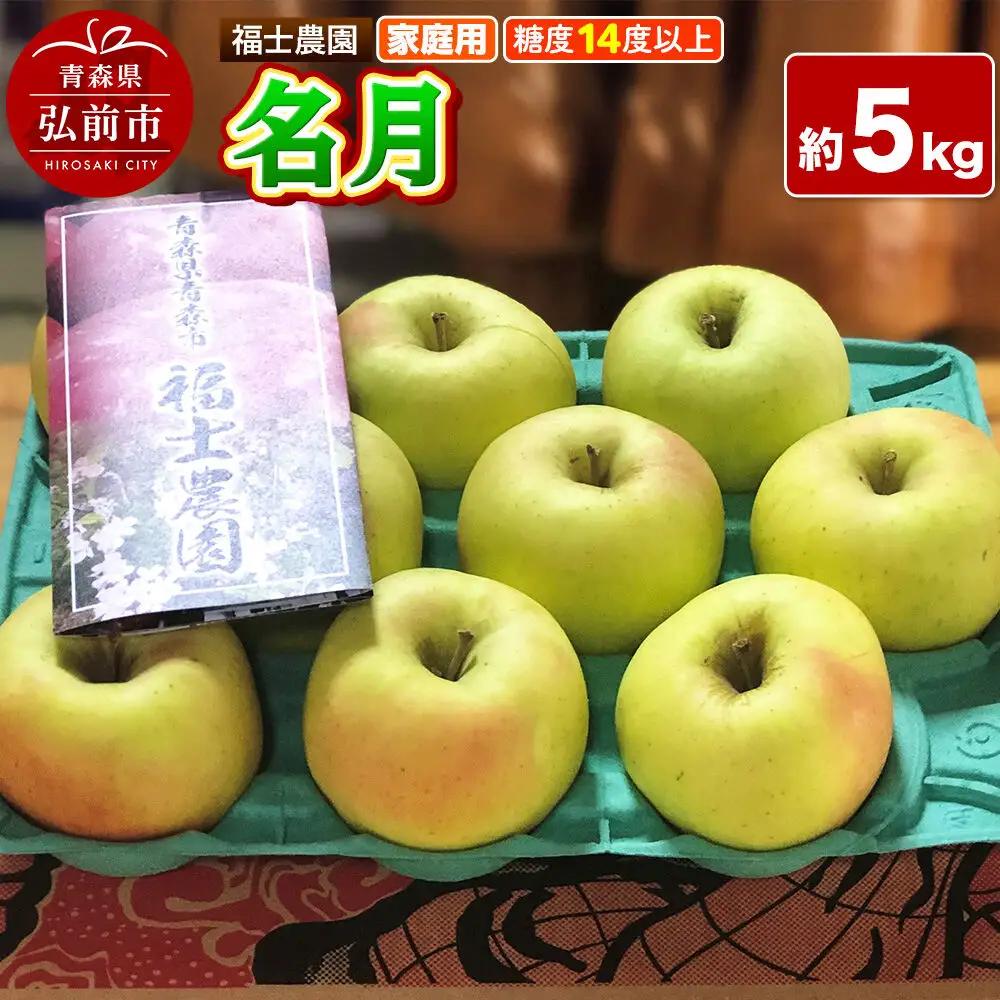 【26年11月～発送】りんご 名月【家庭用】約5kg 糖度14度以上保証 青森県 弘前市