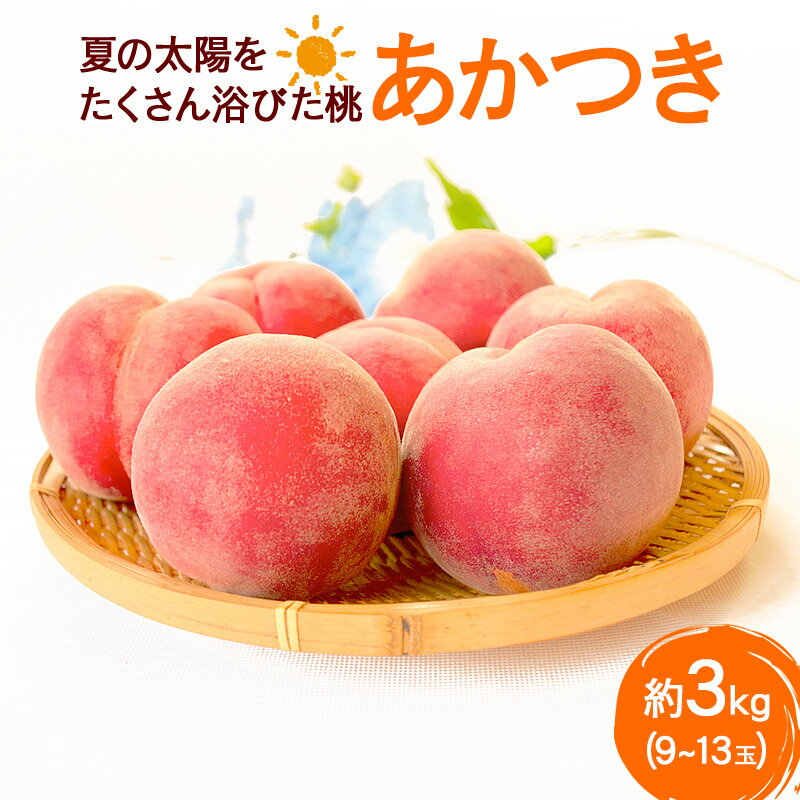 【ふるさと納税】《先行受付！8月上旬より順次発送》夏の太陽をたくさん浴びた桃 あかつき 約3kg（9〜13玉前後）
