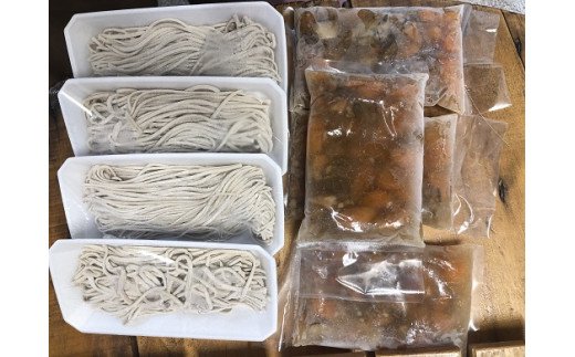 【全6回定期便】椿鯖そば（具だくさん手打ちそば）4人前【大河内商店】 [PAQ013]
