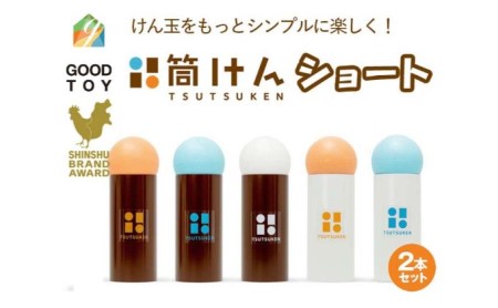 【グッド・トイ2021 多世代交流賞受賞】自宅で軽スポーツニュースポーツ「筒けん」ショート2本セット C001SnowMint＆OR